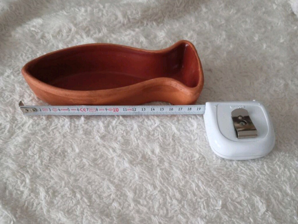 balık figür toprak güveç çap 18 cm - 3
