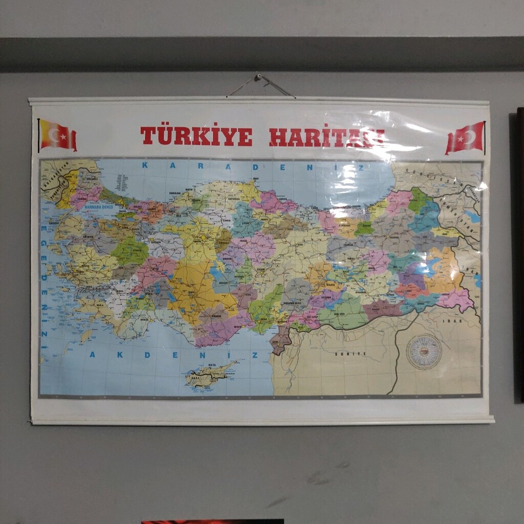 Türkiye ve dünya haritası arkalı önlü en 1 metre boy 70 santim - 4