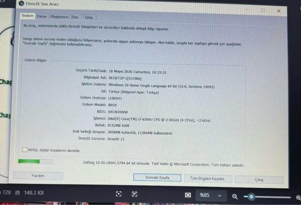 Lenovo IdeaPad 510 – i7 İşlemci / 8 GB RAM / SSD / NVIDIA 940MX - 7