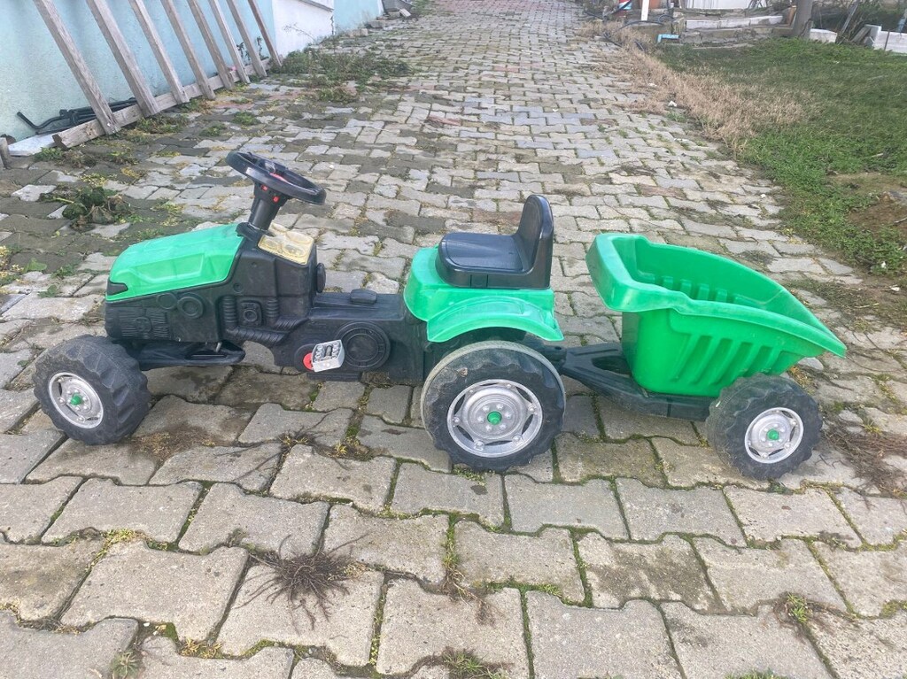 çocuk romörk pedallı traktör - 2