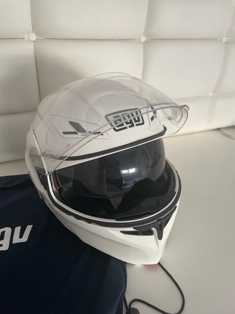 AGV Beyaz motosiklet kaskı - 3