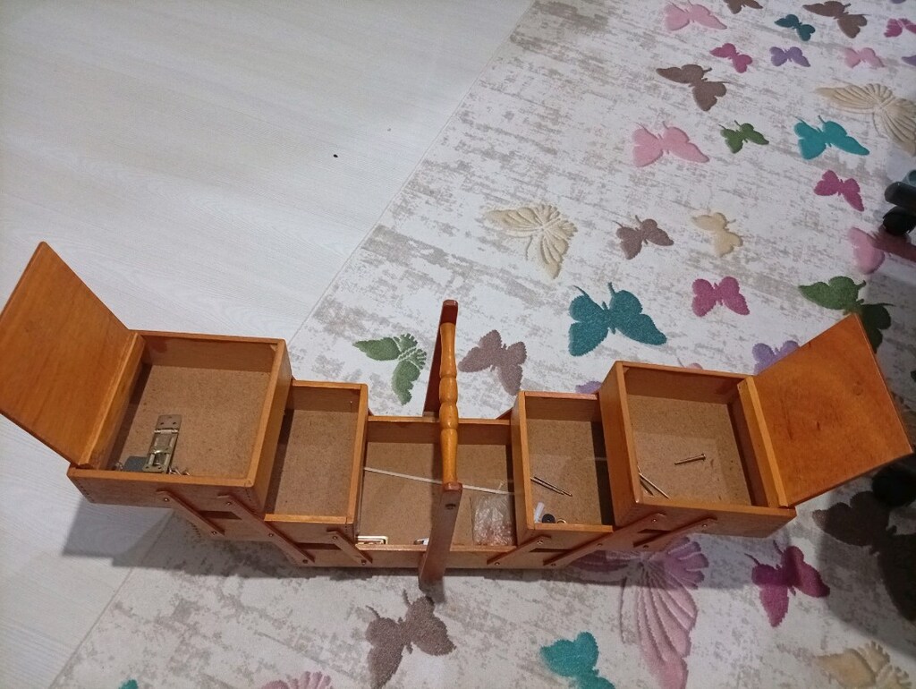 ahşap dikiş kutusu - 4