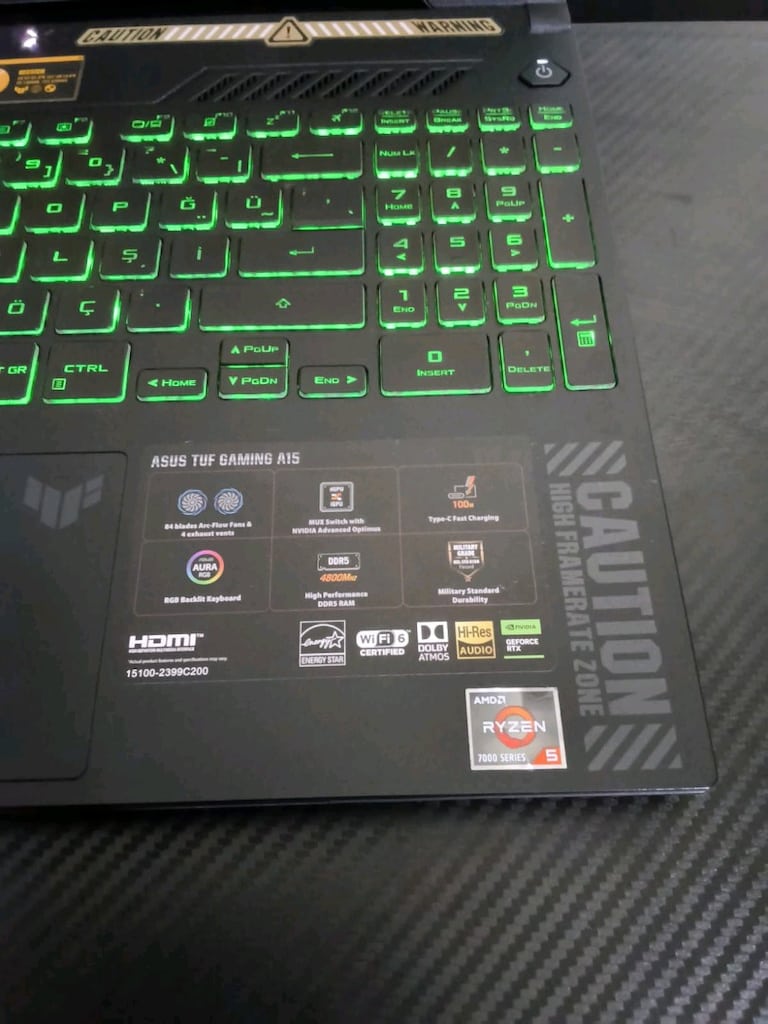 ORİJİNAL KUTULU - GARANTİLİ - SIFIRDAN FARKSIZ ASUS TUF GAMING A15 - 5