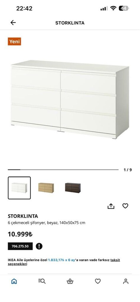 ikea malm şifonyer - 3