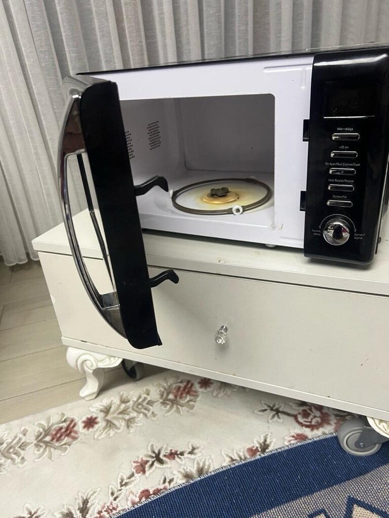 microdalga fırın sıfır ARÇELİK ayarında tabaği yok - 2