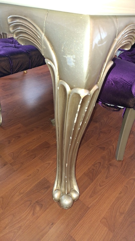 Barok Menekşe Kadife Yemek Odası - 9