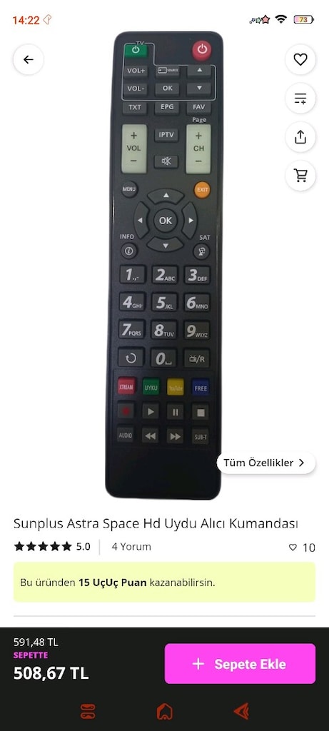 sunplus kumanda tüm modeller iade garantili - 2