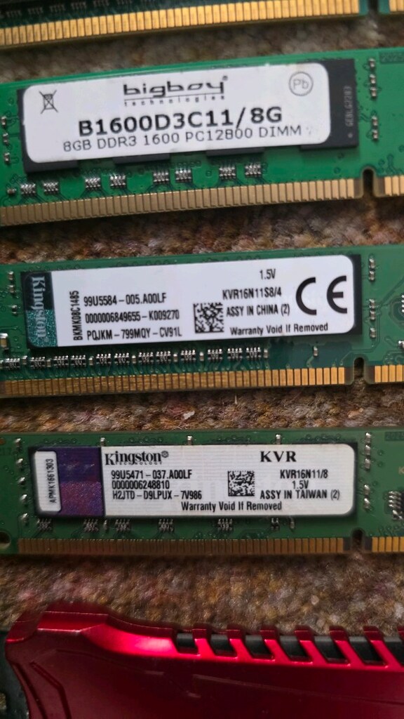 4 ve 8gb ddr3 masaüstü ram çeşitleri, team, , hyperx kingston, bigboy - 4