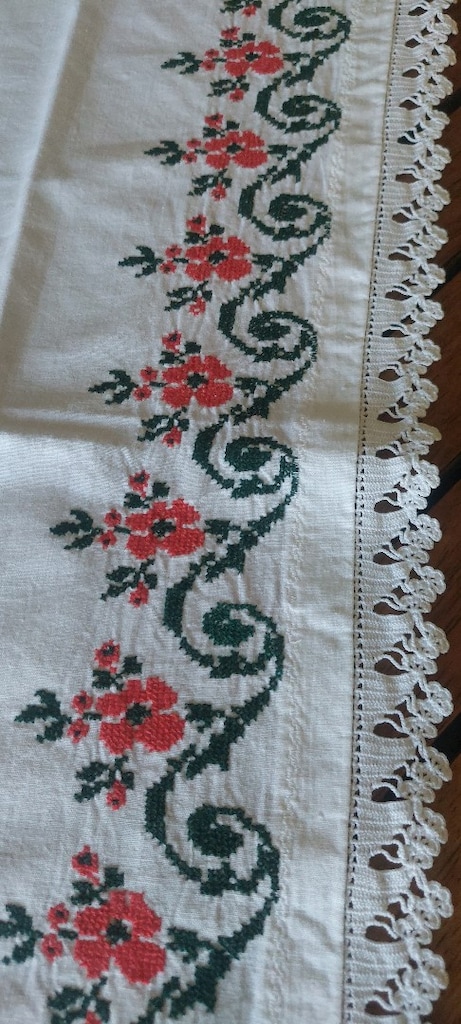 KANAVİCE ELİSİ ÖRTÜ 112,/33CM PATISKA KUMAŞ SİFİR DANTELLİ RAF ÖRTÜ - 4