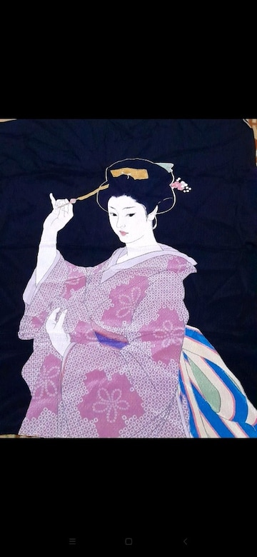 vintage japon markalı eşarp fular örtü pano tablo olarak da kullanılab - 2