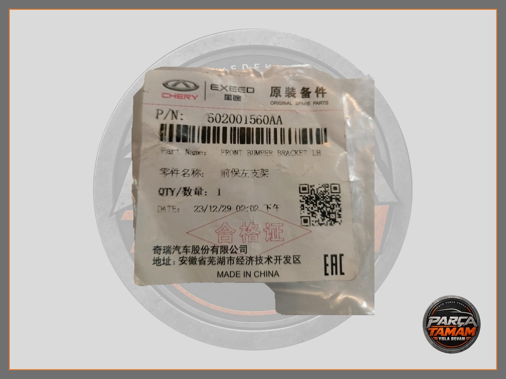 CHERY OMADA 5 SOL ÖN TAMPON BRAKETİ SIFIR ORJİNAL 50200156AA - 7