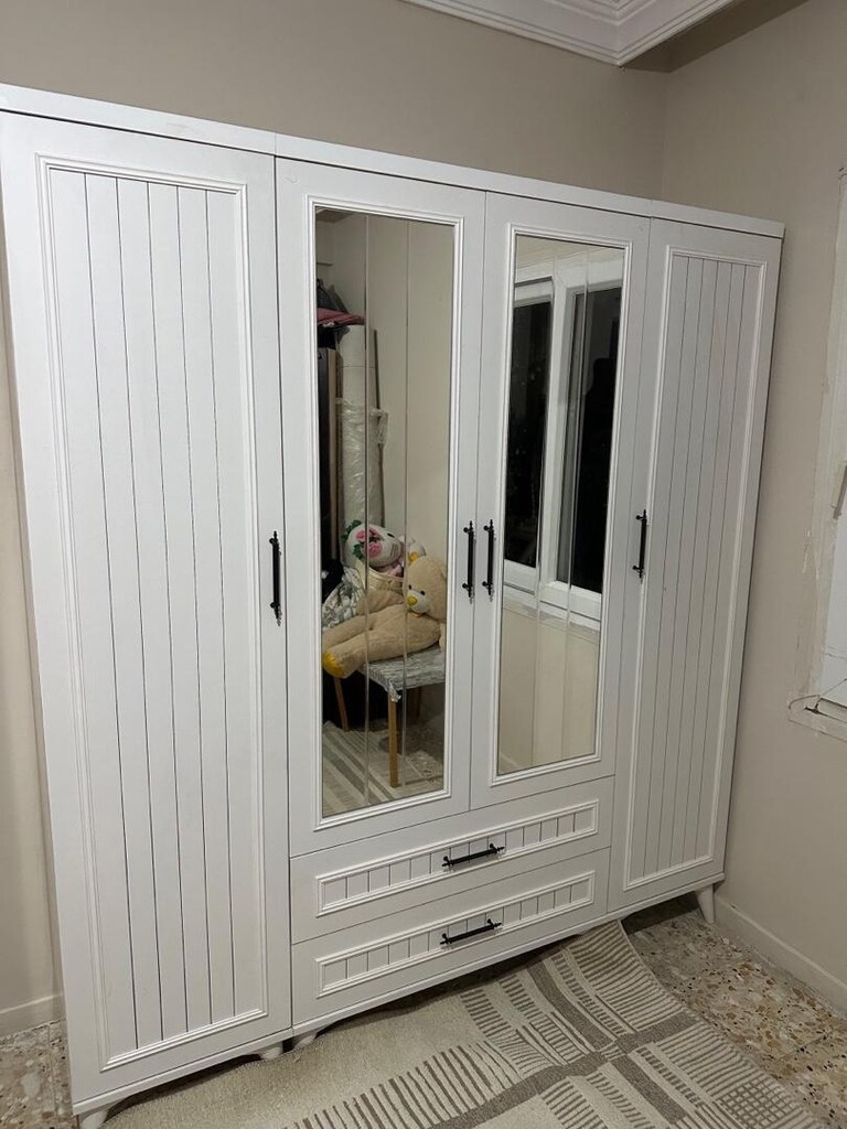 ultra lüks 4 kapaklı 180cm dolap sıfır ürün adrese teslim kapıda ödeme - 3