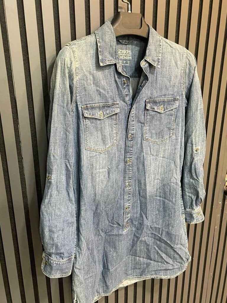 ZARA BASİC DENİM KOT ELBİSE - 2