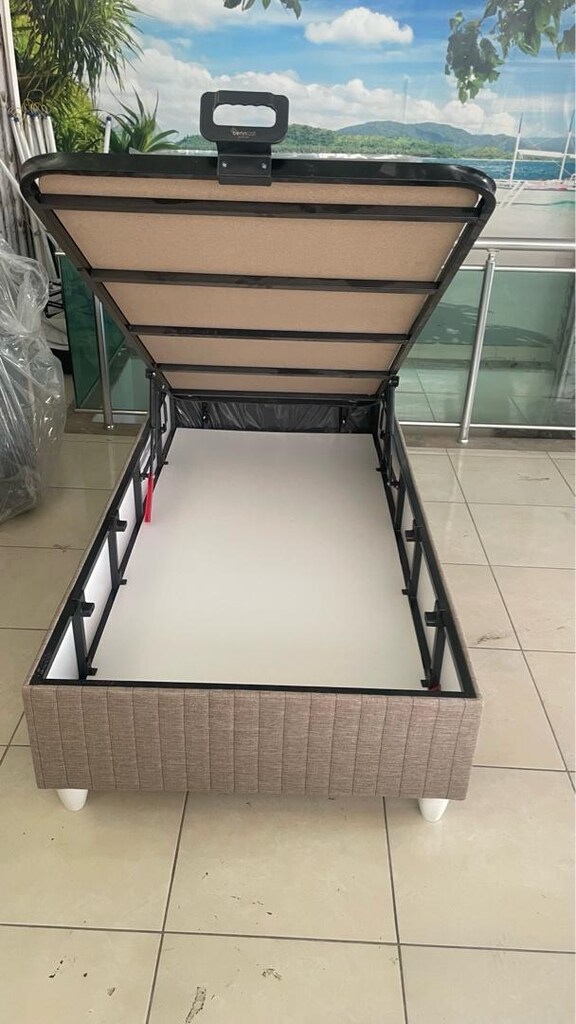 Tek kişilik baza başlık ve pedli ortopedik yatak - 2