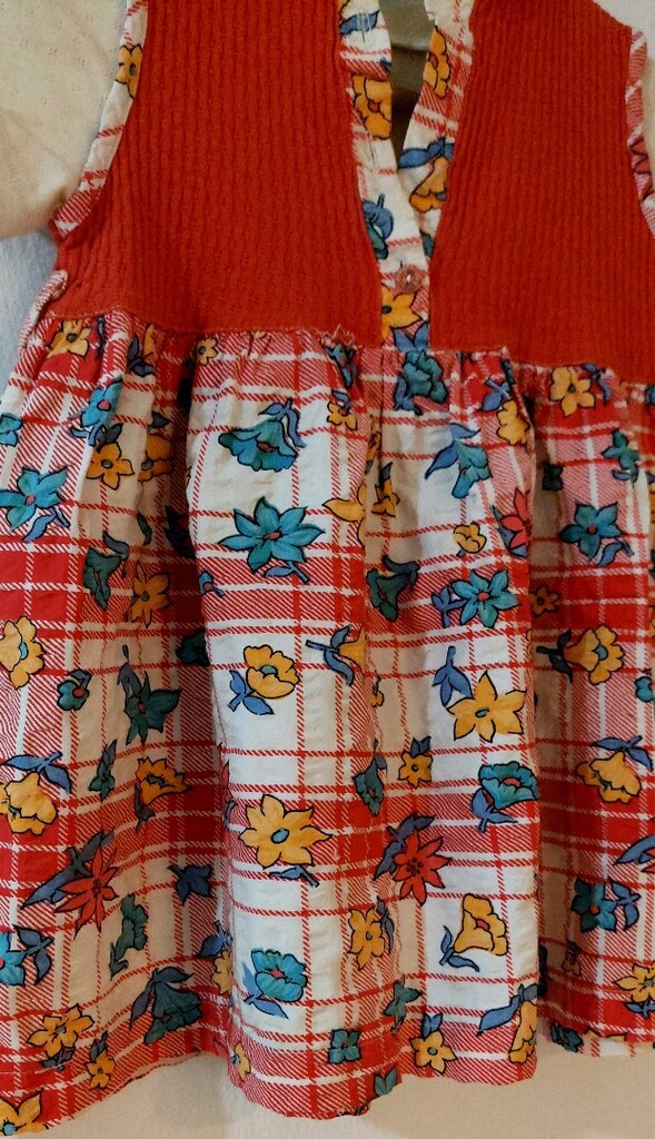 35 Yıllık Gerçek Vintage Kız Çocuk Elbisesi - 10