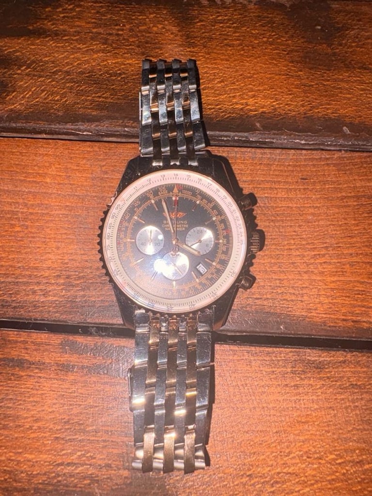 Breitling Navitimer World GMT Tasarım Kol Saati - Çelik Çift Renk - 3