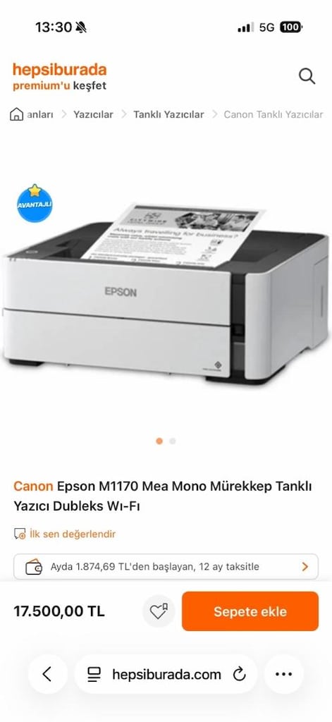 epson m1170 yazıcı - 3