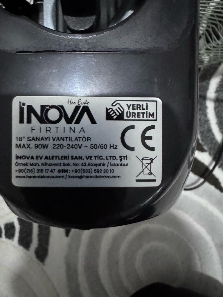satılık sıfır ayarında İnova marka ventilatör ayağı yoktur fiyat düştü - 4
