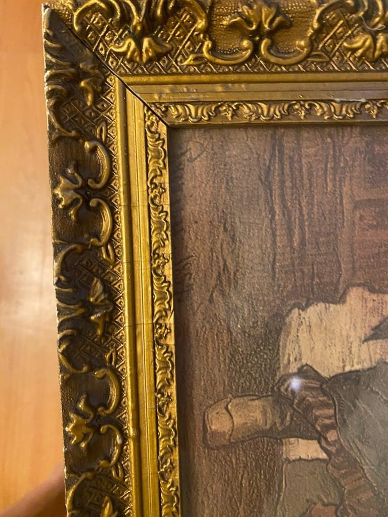 Amedeo Preziosi İpek Çarşısı Eski Baskı – Masif Varaklı Çerçeve - 13