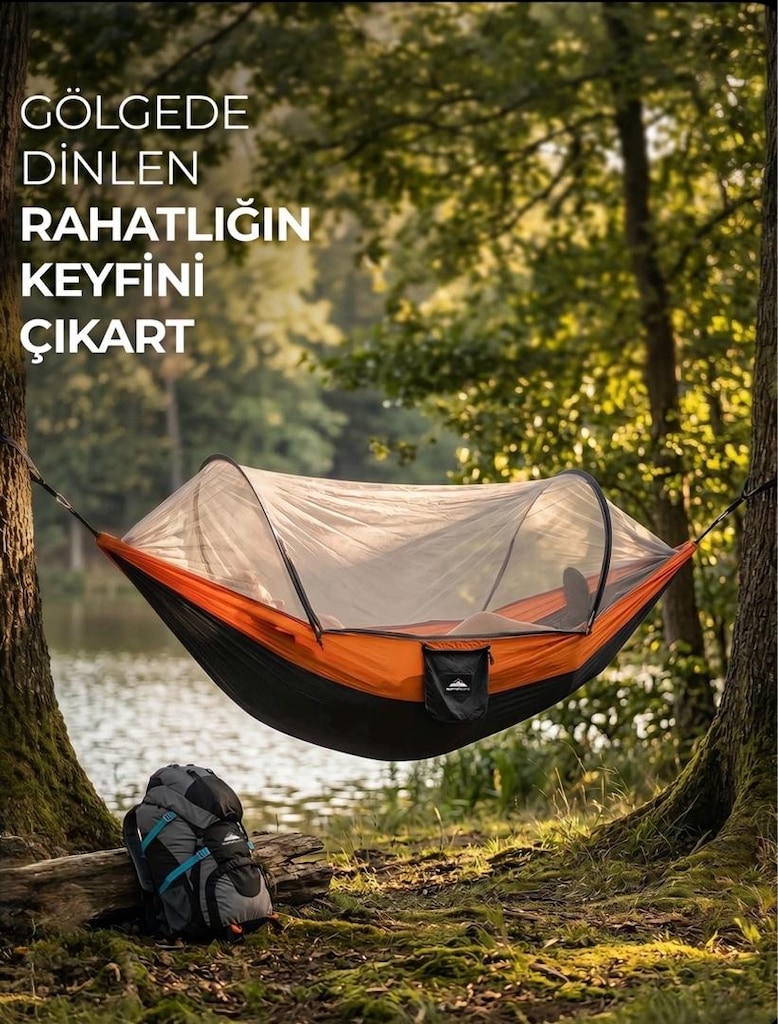 Premium Cibinlikli Hamak, piknik, kamp - 2