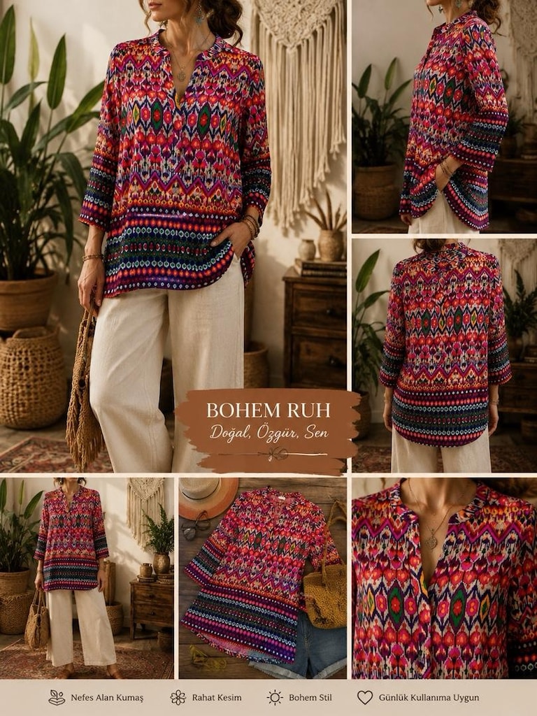 desenli şifon bluz 38-40 - 2