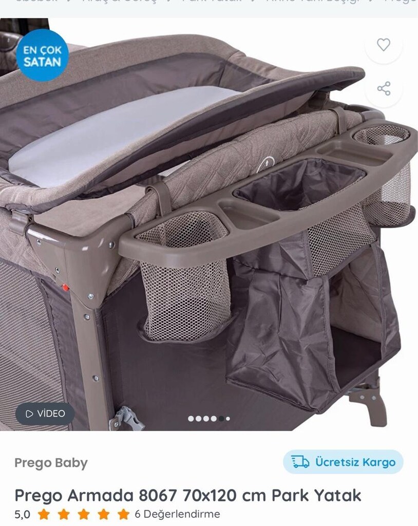 PREGO ARMADA ANNE YANI BEŞİK PARK YATAK - 5