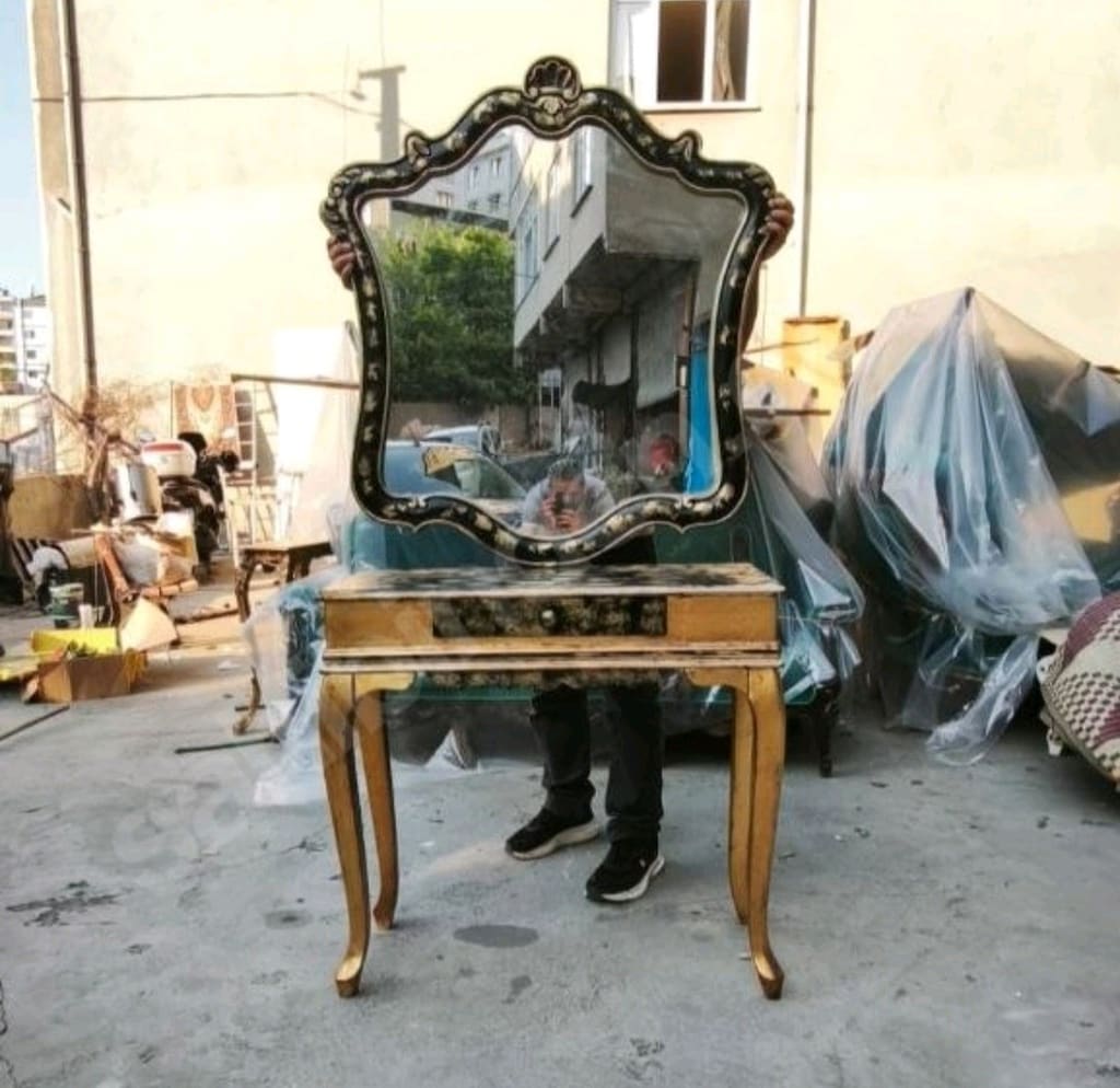 antika vintage sehpa,dresuar, vintage yemek masası takımı,yatakodasıTk - 11