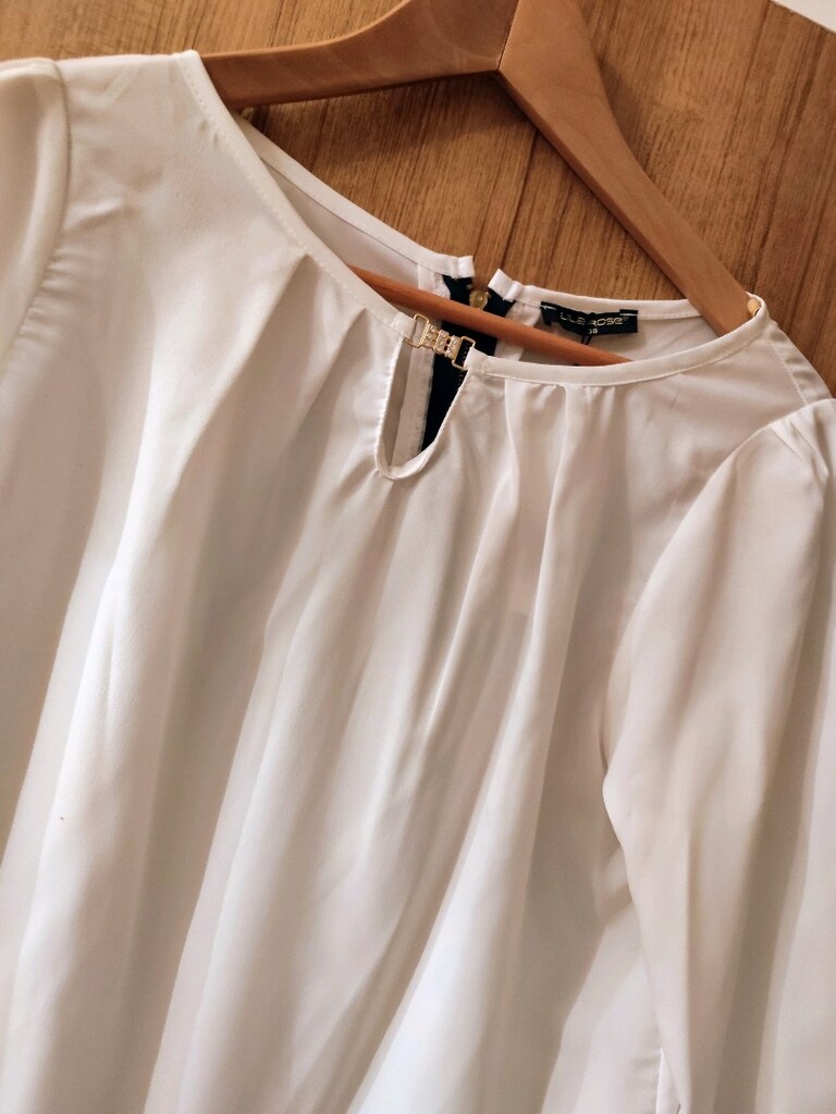 İHRACAT LİLA ROSE BEYAZ BLUZ MERTER MODA FASHİON 38 Twist zara HM MNG - 2