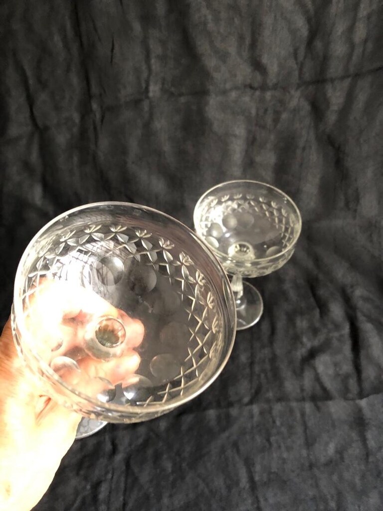 2 parça kristal kesme yayvan martini bardağı *İKİSİNİN FİYATIDIR* - 7