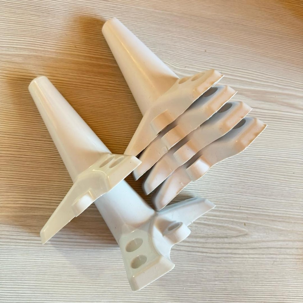 6 Adet Toplu Beyaz Mobilya Ayağı Plastik - 2