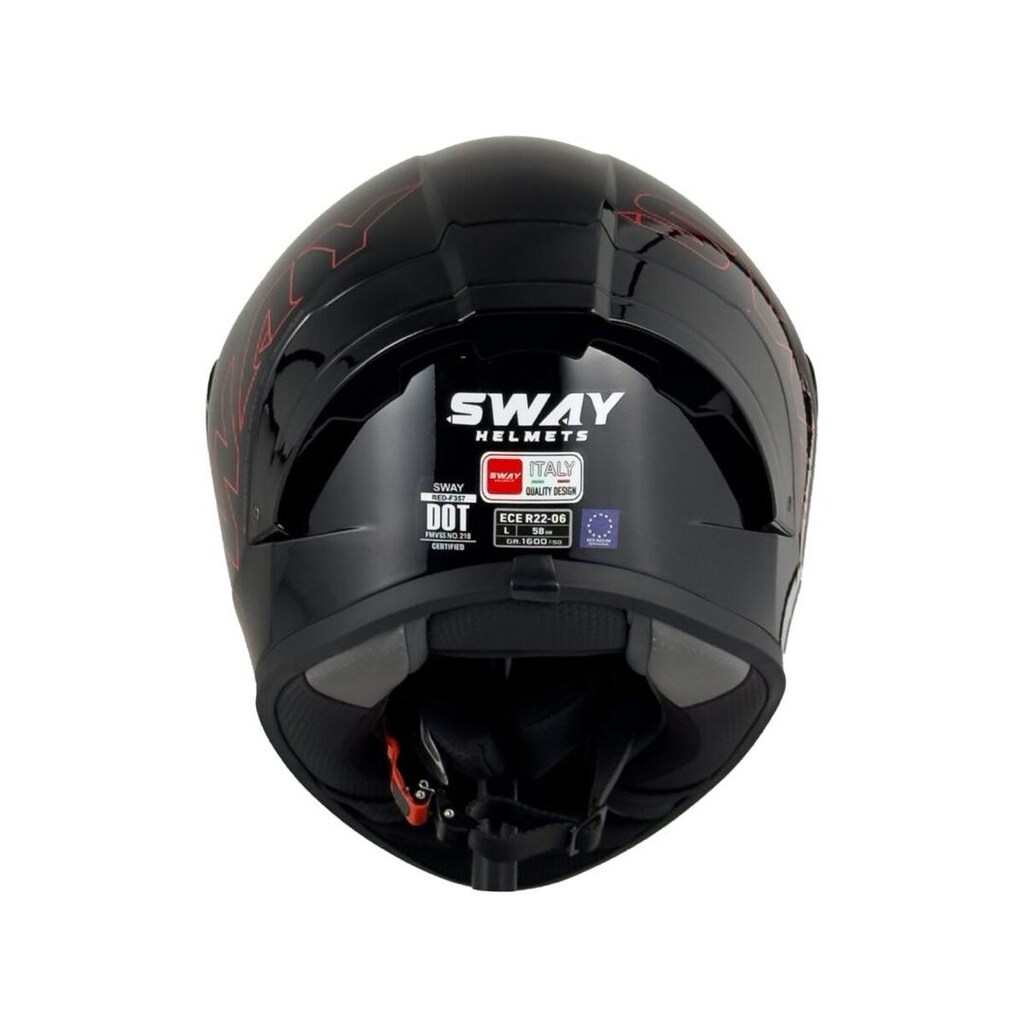SWAY F357 KAPALI KASK - Parlak Siyah - 5