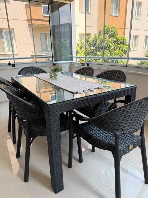 6lı balkon bahçe takımı