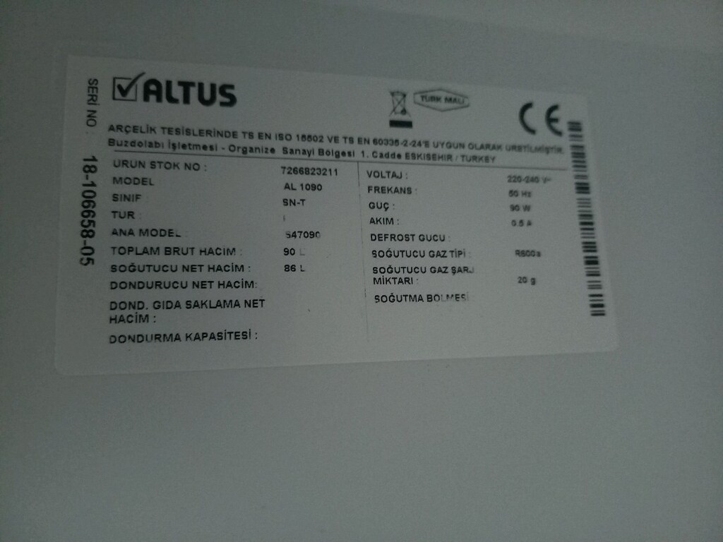 ALTUS MİNİ BUZDOLABI - 6