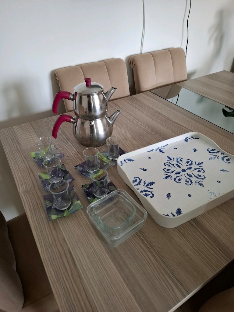 çaydanlık, tepsi, bardak - 11