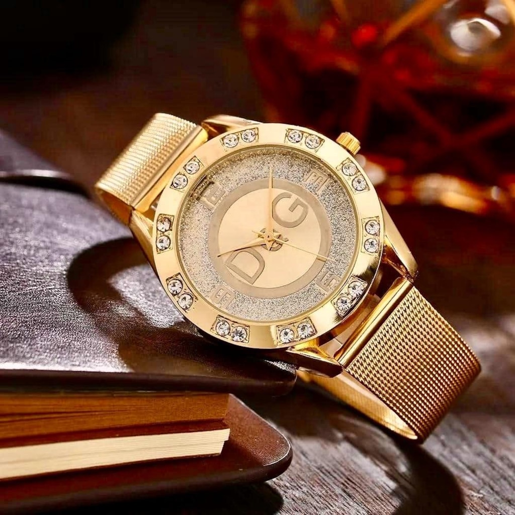 ‼SIFIR/İTHAL/DOLCE&GABBANA,18K Komple Altın Kaplı,Swarovski Taş Detay - 2