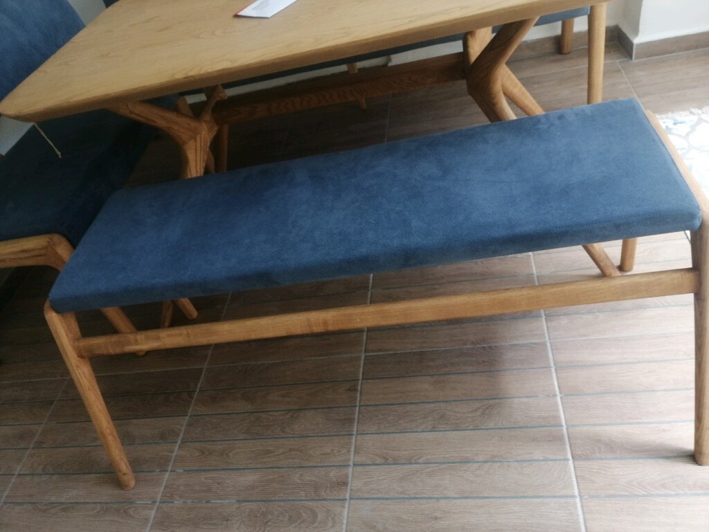 KELEBEK MOBİLYA AĞAÇ NATURAL MASA TAKIMI - 9