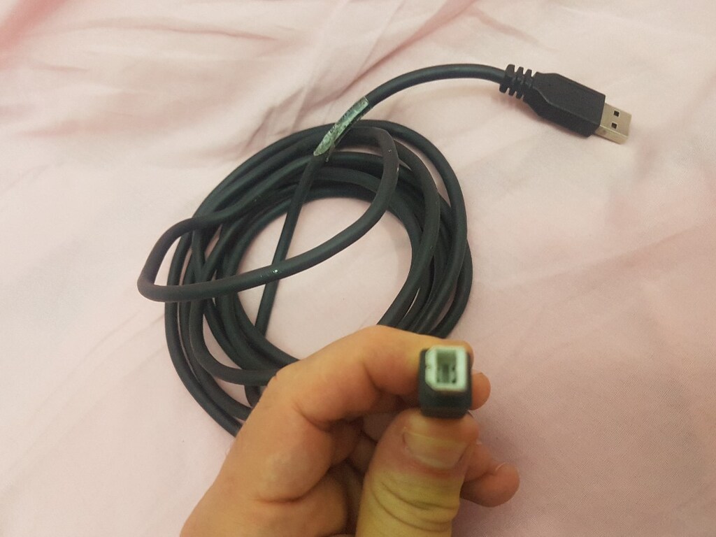 2 adet 3 Metre USB Yazıcı Kablosu Hp- Canon-Brother Printer Kablo siya - 5