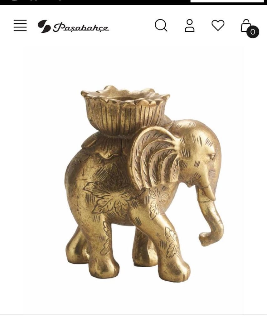 Paşabahçe gold fil tealight - 9