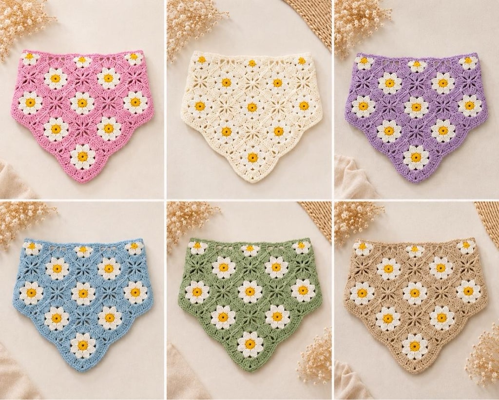 papatya desenli bandana - 3