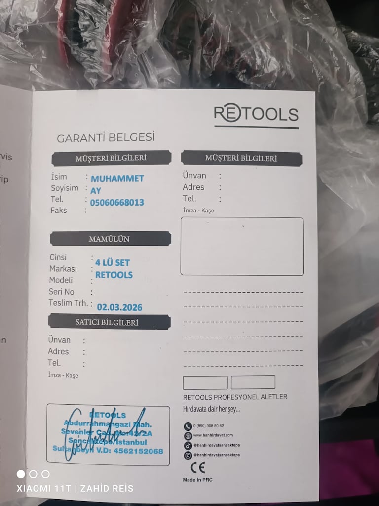 RETOOLS 120 NM MATKAP 800 NM TORKLU SOMUN SÖKMELİ YENİ SERİ 4LÜ SET - 4
