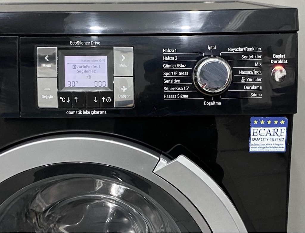 Bosch 8Kg 1200 Devirli İnverter A+++ Siyah Çamaşır Makinesi - 4