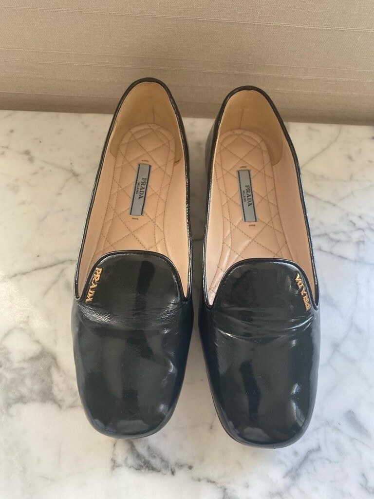 Prada 36,5 Siyah %100 Deri Babet - 3