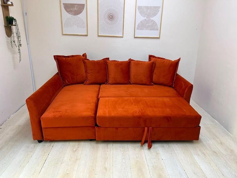 IKEA HOLMSUND SIFIR KAPLAMA YATAKLI BAZALI L KÖŞE KOLTUK KANEPE - 4
