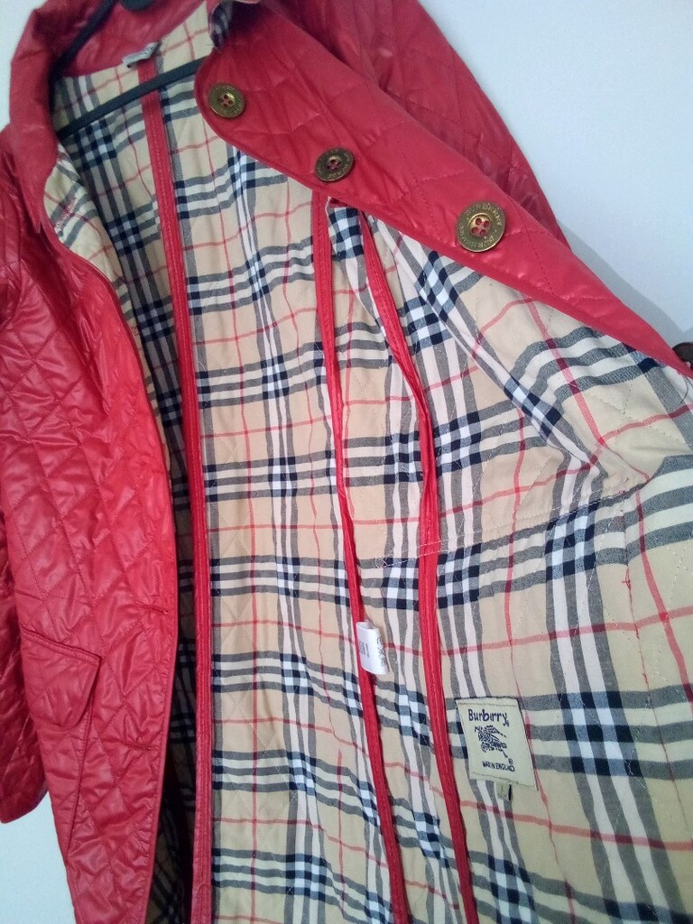 Burberry yağmurluk mont kırmızı orijinal boy 80 - 5