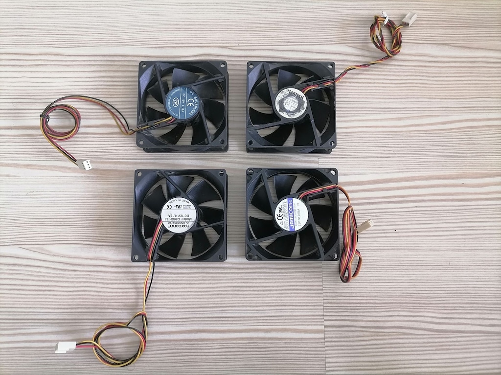 4 Adet 12V Pc Fan & Soğutucu (8x8 cm) - 7