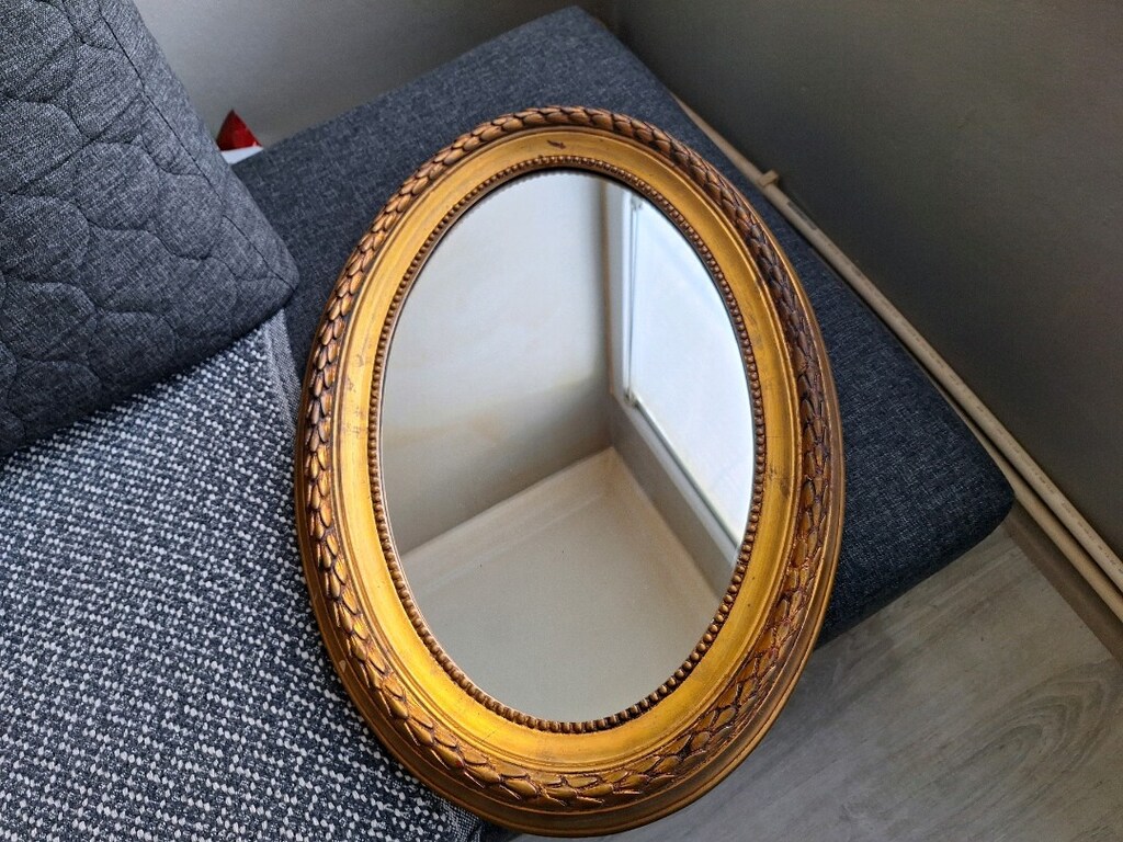 Ar-İş Altın Varaklı Ahşap Ayna Vintage - 2