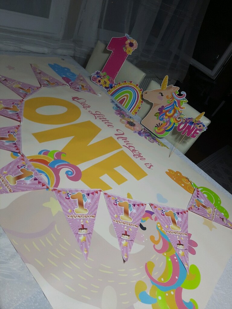 Doğum günü süslemesi unicorn - 3