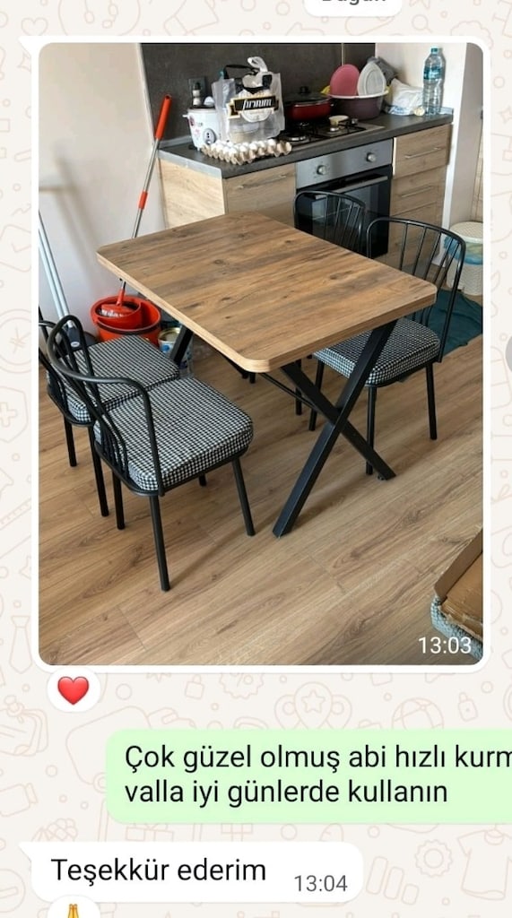 Uygun fiyat x ayak masa sandalye takımı modelleri - 11
