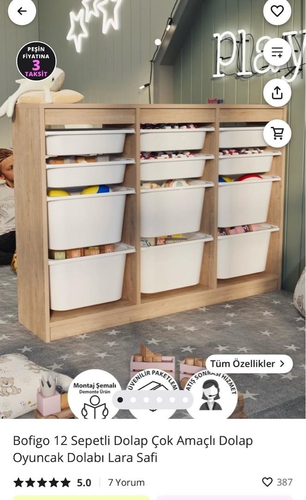 oyuncak dolabı 12 sepetli temiz - 4