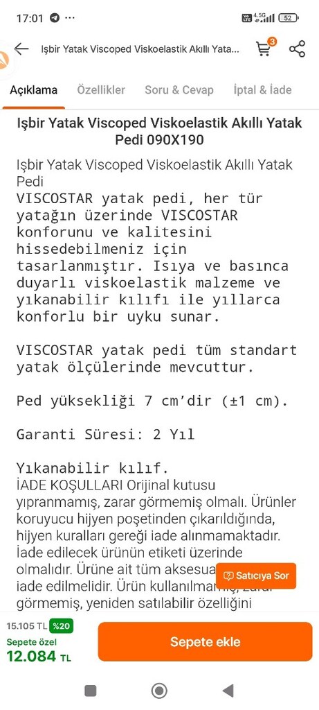 işbir visco ped - 3